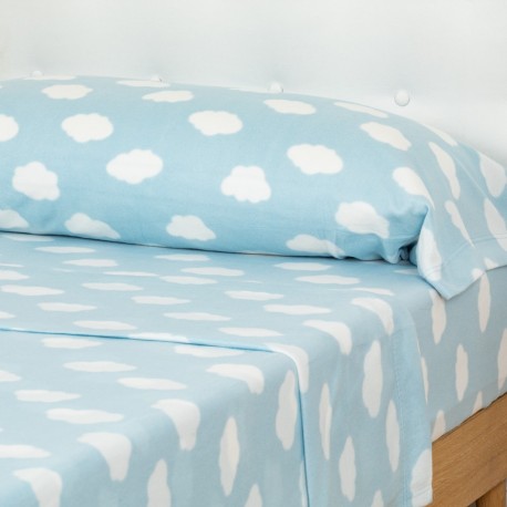 Juego de sábanas pirineo Nube celeste