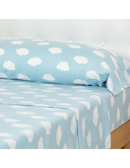 Juego de sábanas pirineo Nube celeste