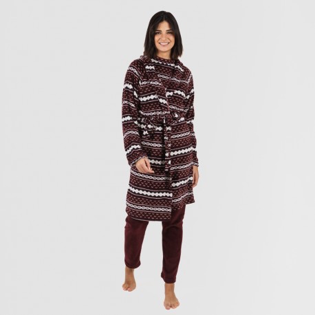 Bata coral Cronos burdeos