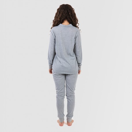 Conjunto deportivo chaqueta cremallera mujer gris