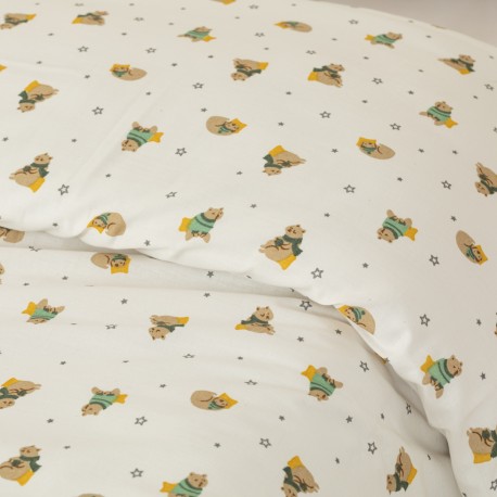 Funda nórdica algodón Chuchin verde