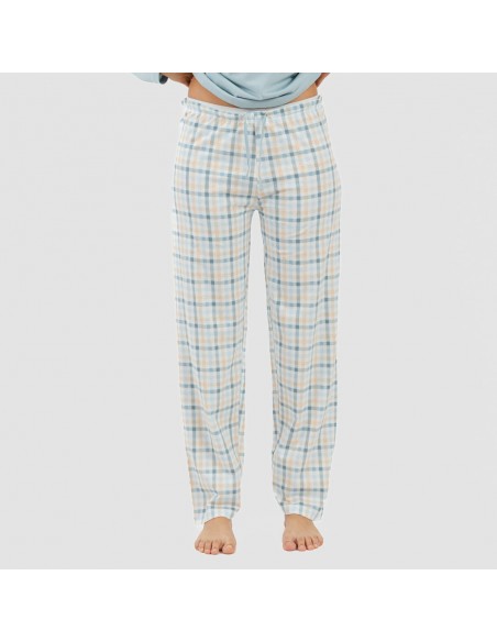 Pijama largo algodón Cuadro Heracles indigo