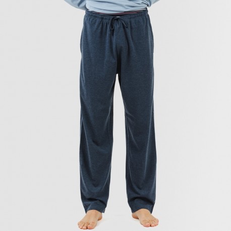 Pijama largo hombre con botones indigo - marino