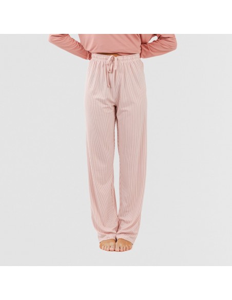 Pijama largo mujer soft Raya Aliena marsala