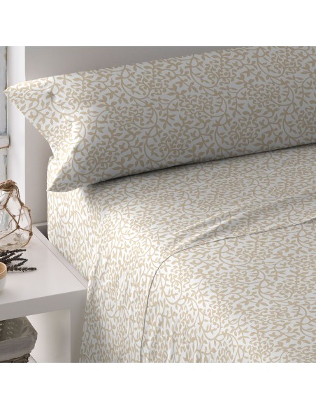 Juego de sábanas algodón Meritxell arena