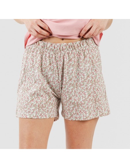 Pijama corto algodón Sofia rosa
