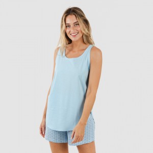 Pijama corto algodón Timon celeste