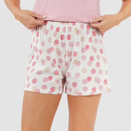 Pijama corto algodón Graciela rosa
