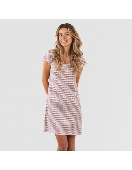 Blusón algodón Louise marsala