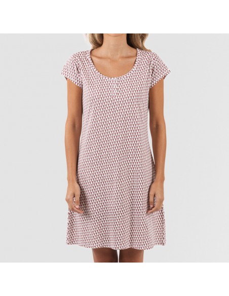 Blusón algodón Louise marsala