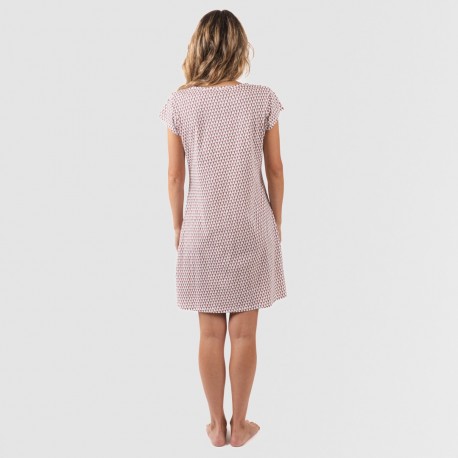 Blusón algodón Louise marsala