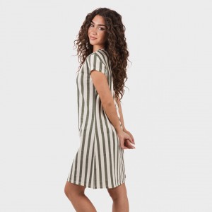 Blusón algodón Raya Avilés verde caceria 2