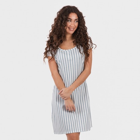 Blusón algodón Raya Anne verde azulado