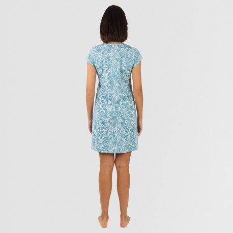 Blusón algodón Hera verde azulado