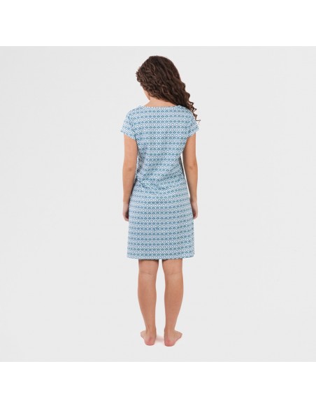 Blusón algodón Galieni verde azulado