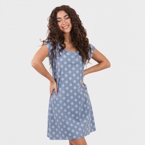 Blusón algodón Garbo azul añil 2