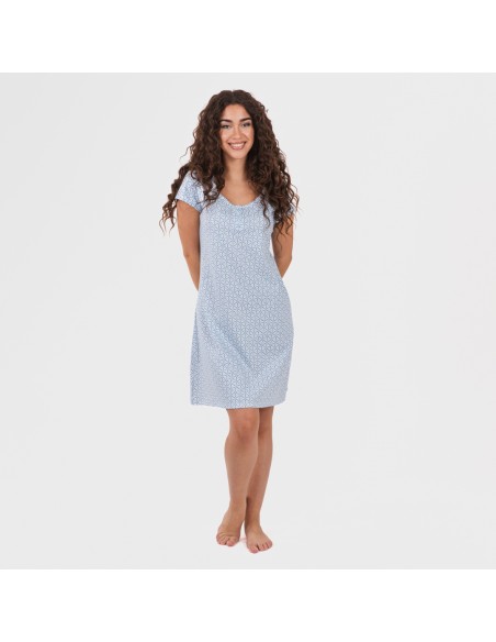 Blusón algodón Timon celeste