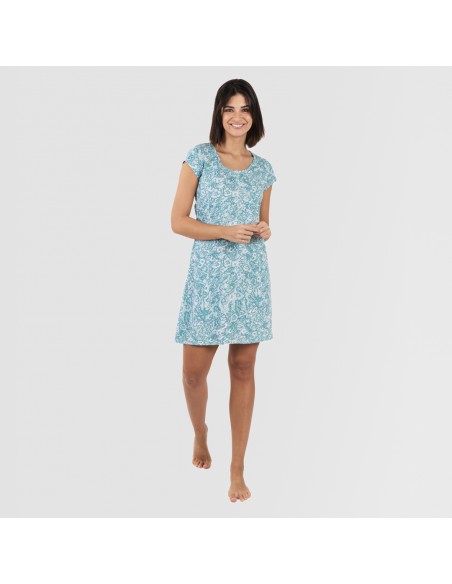 Blusón algodón Hera verde azulado