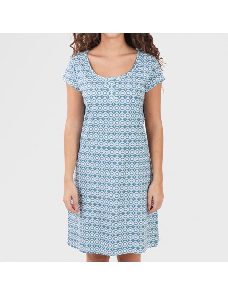 Blusón algodón Galieni verde azulado