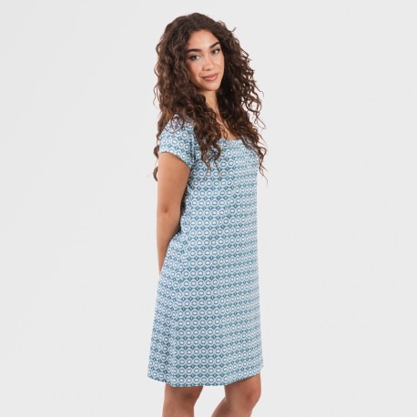 Blusón algodón Galieni verde azulado