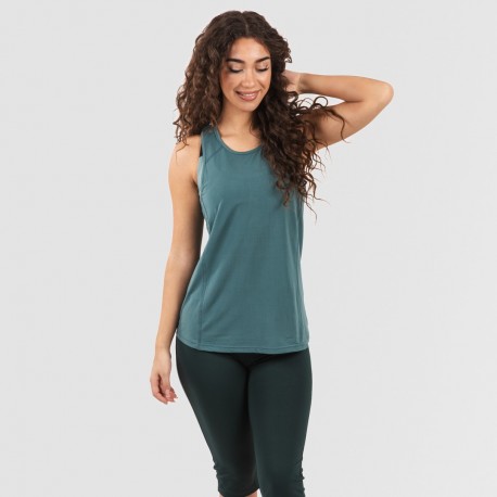 Conjunto deportivo leggings corto mujer verde botella