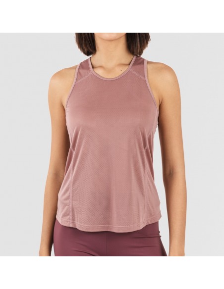 Conjunto deportivo leggings corto mujer malva - berenjena