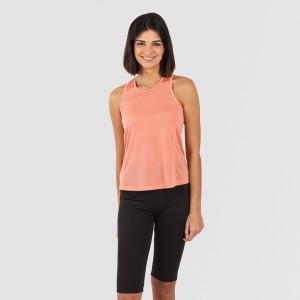 Conjunto deportivo leggings corto mujer naranja - negro