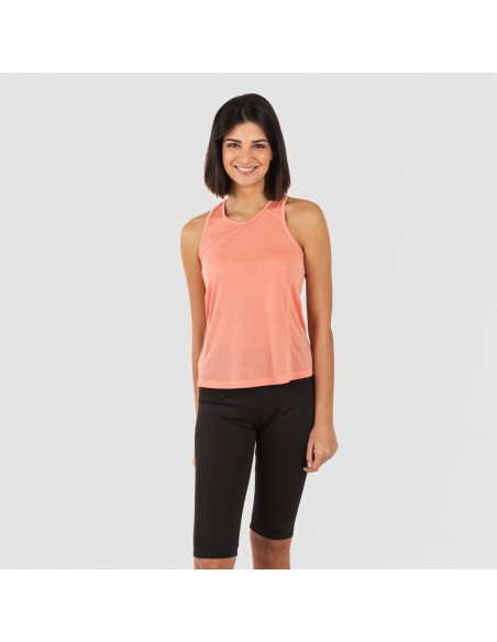 Conjunto deportivo leggings corto mujer naranja - negro