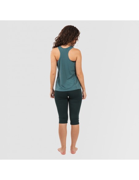 Conjunto deportivo leggings corto mujer verde botella
