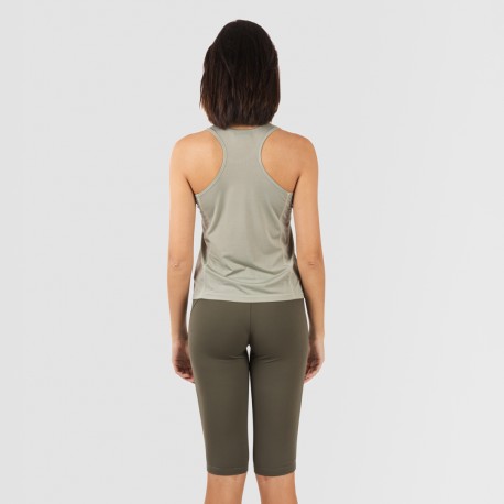Conjunto deportivo leggings corto mujer verde hoja - verde cacería