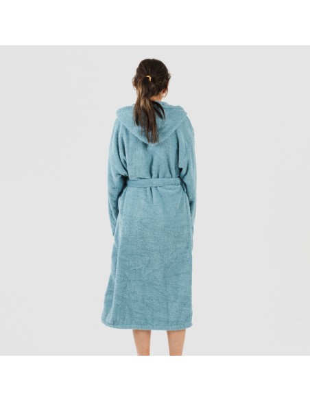 Albornoz capucha agua marina 450gr Unisex