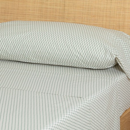 Juego de sábanas algodón Columbus verde