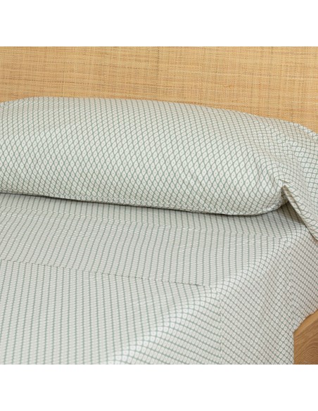 Juego de sábanas algodón Columbus verde