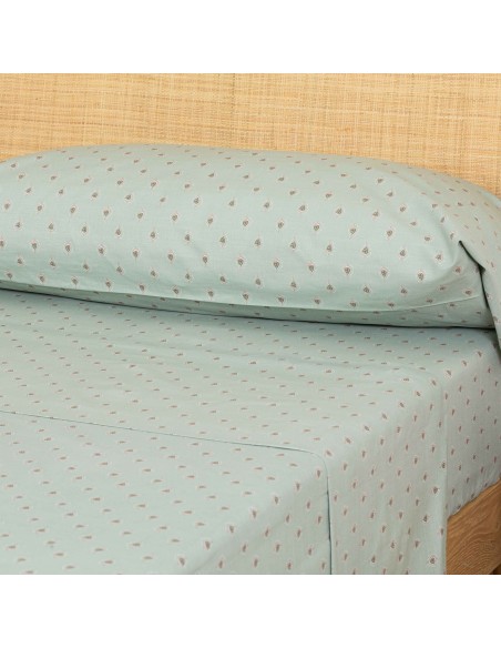 Juego de sábanas algodón Alessia verde