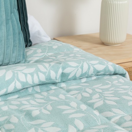 Colcha jacquard chenilla Mariana verde tiffany - 120gr