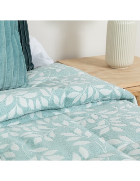 Colcha jacquard chenilla Mariana verde tiffany - 120gr