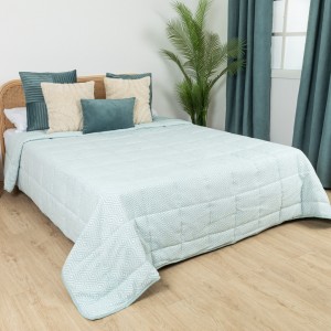 Colcha jacquard chenilla Andres verde tiffany - 120gr