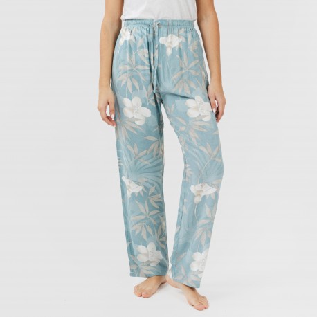 Pantalón viscosa Denia azul