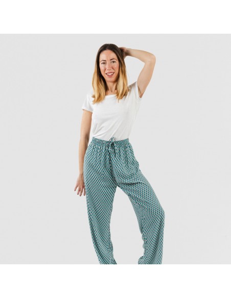 Pantalón viscosa Dueña azul