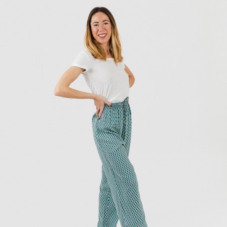 Pantalón viscosa Dueña azul