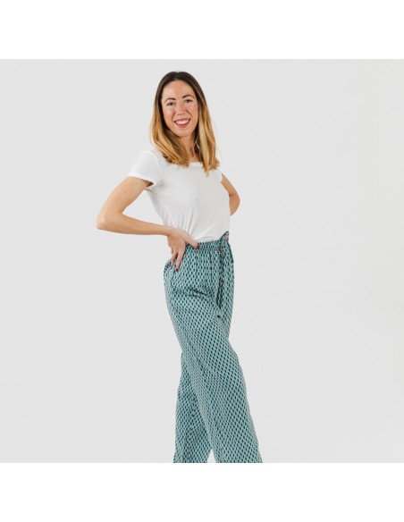 Pantalón viscosa Dueña azul