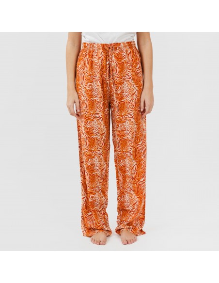 Pantalón viscosa Sole teja