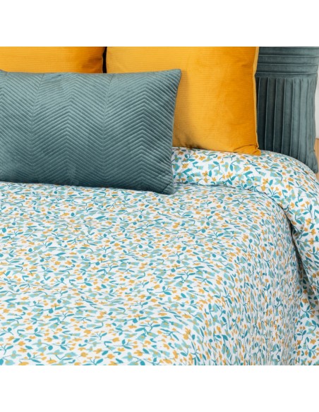 Colcha bouti Uriva verde tiffany