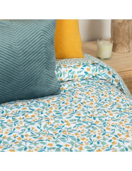 Colcha bouti Uriva verde tiffany