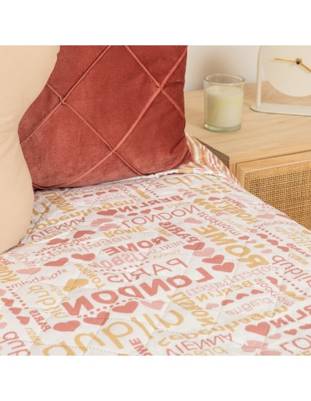 Colcha bouti Paris marsala