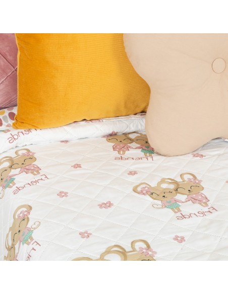 Colcha bouti Friends rosa