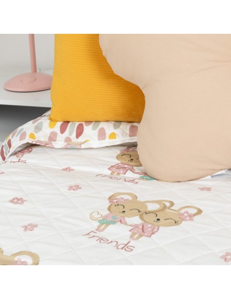 Colcha bouti Friends rosa