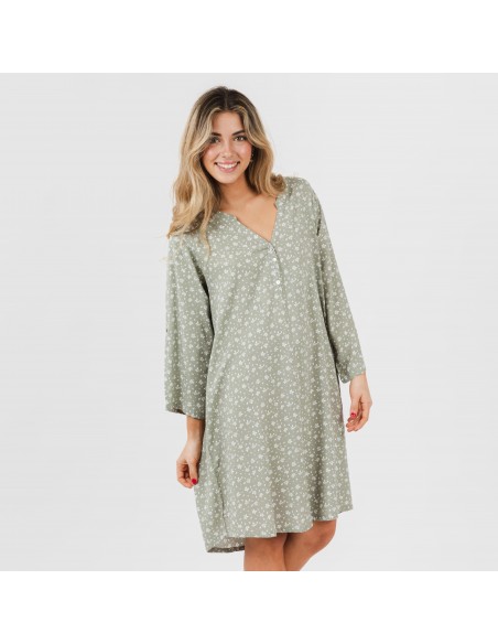 Camisola viscosa Valeria verde caceria