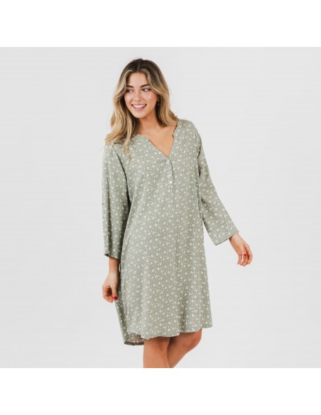 Camisola viscosa Valeria verde caceria