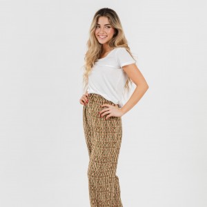 Pantalón viscosa Erina verde caceria 2